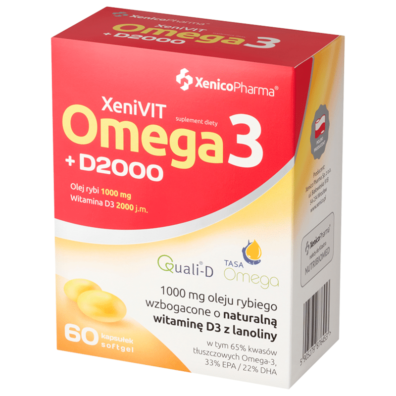 Omega3 D2000 Bio Xenico Pharma - Odporność - 60 kapsułek