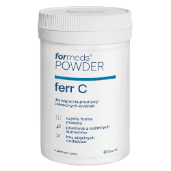 Powder Ferr C Formeds - Połączenie żelaza z witaminą C dla wsparcia odporności i produkcji czerwonych krwinek - 60 porcji