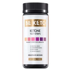 BeKeto Testy paskowe na ketony - mierzą poziom ketozy - 200 sztuk