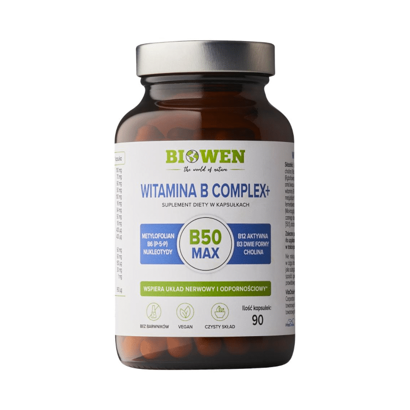Witamina B Complex + Biowen - Wsparcie układu nerwowego - 90 kapsułek