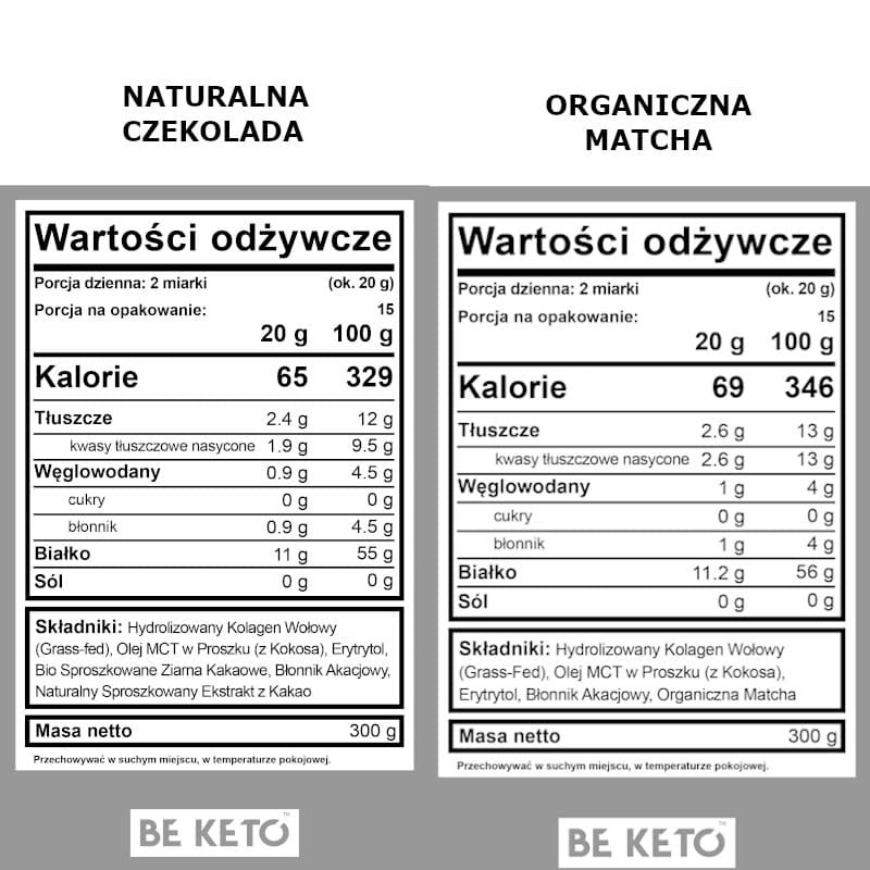 Kolagen z olejem MCT BeKeto w proszku 300 g - Różne smaki