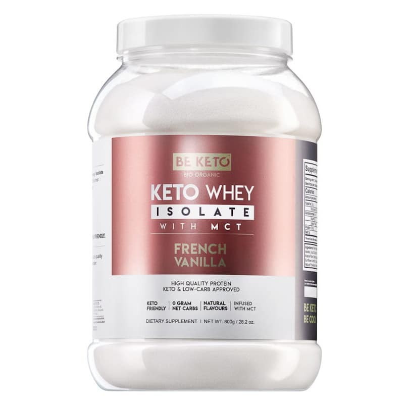 Keto Izolat Białka z olejem MCT BeKeto 800 g - 3 pyszne smaki