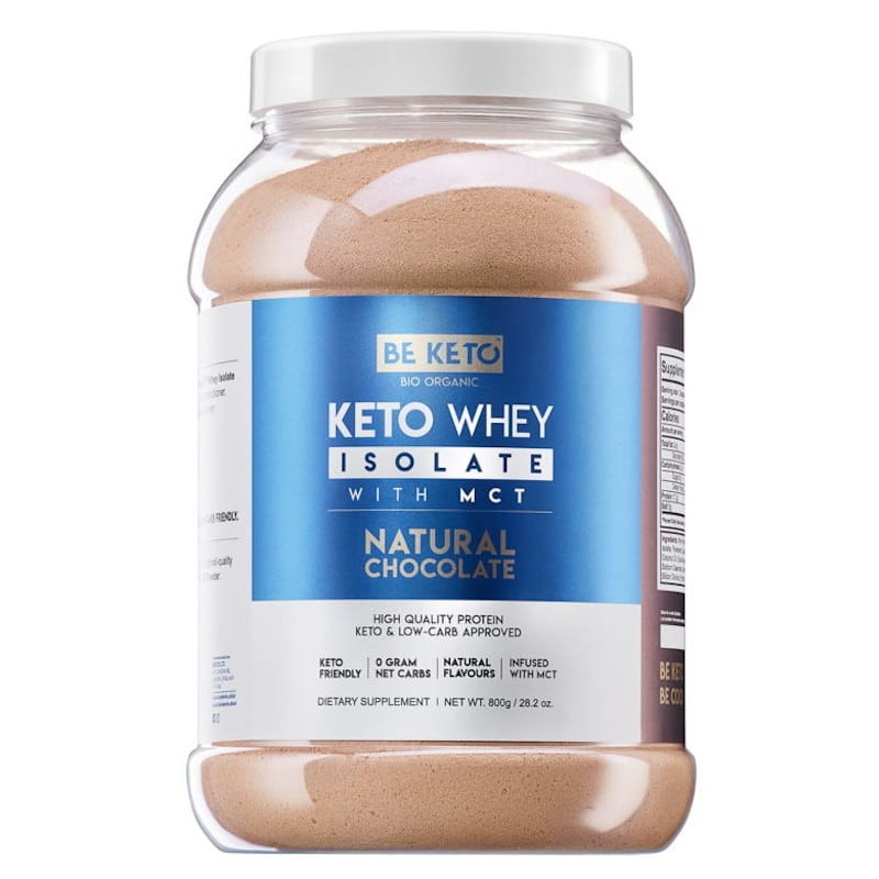 Keto Izolat Białka z olejem MCT BeKeto 800 g - 3 pyszne smaki