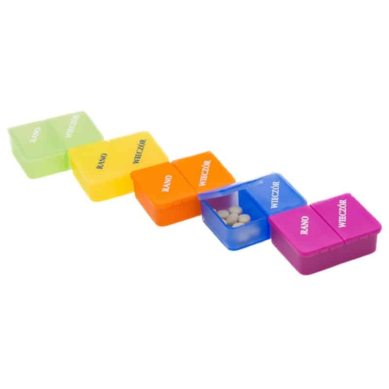 Pojemnik na tabletki Kasetka mini 1 dzień 2 pory dnia El-Comp
