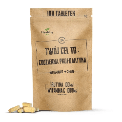 Twój Cel To Rutyna 100 mg Witamina C 1000 mg Witamina D i Selen - Codzienna profilaktyka - 180 tabletek