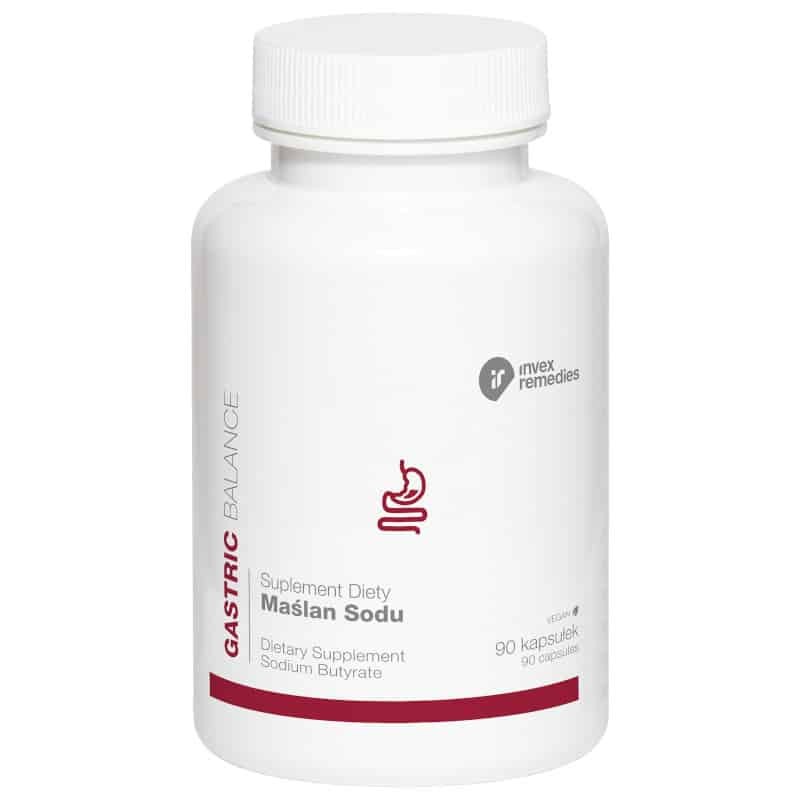Invex Remedies Maślan Sodu - wsparcie jelit i trawienia - 90 kapsułek