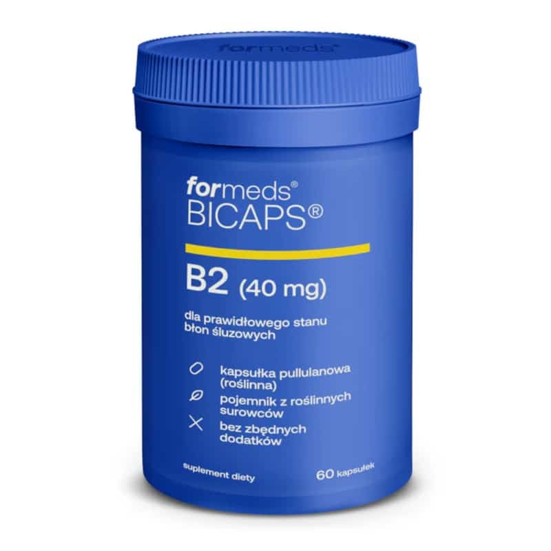 Formeds Bicaps B2 40 mg - wsparcie energii, skóry i układu nerwowego - 60 kapsułek