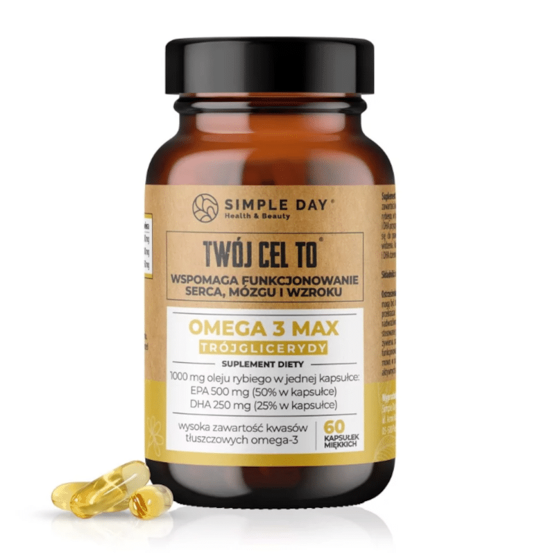 Twój Cel To Omega 3 Max - Wsparcie dla mózgu, serca i codziennej witalności - 60 kapsułek