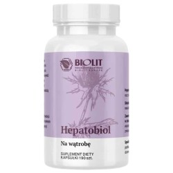 Hepatobiol BIOLIT - Ostropest plamisty i ziele owsa na wątrobę - 190 kapsułek