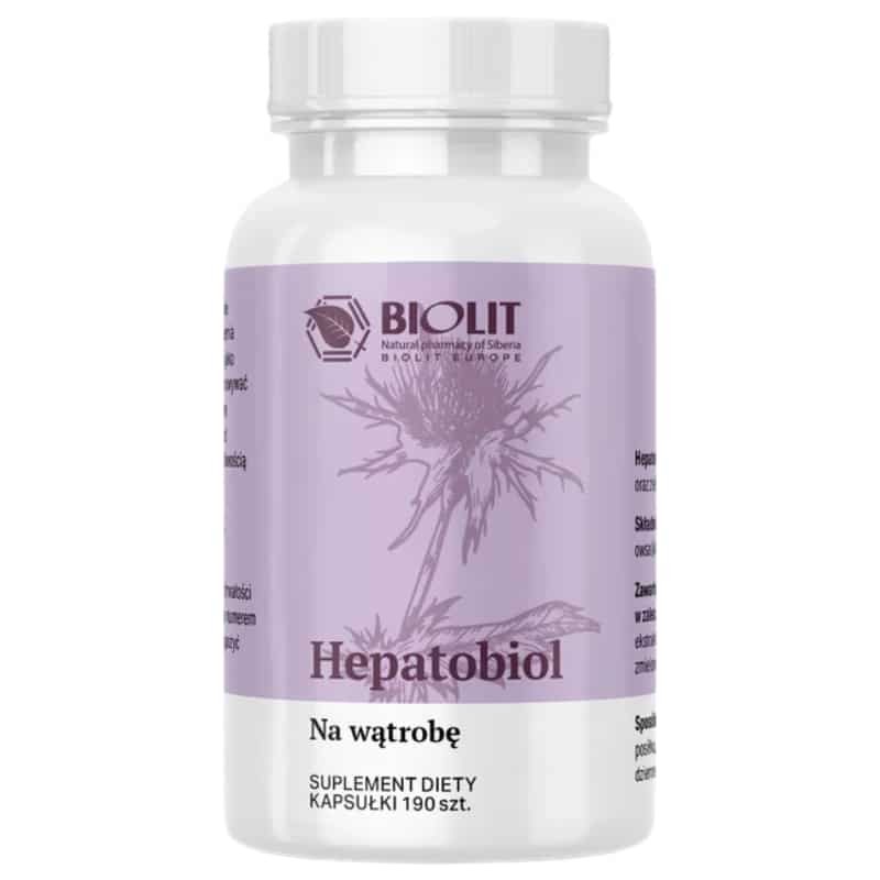 Hepatobiol BIOLIT - Ostropest plamisty i ziele owsa na wątrobę - 190 kapsułek
