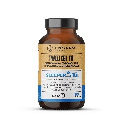 Twój Cel To Sleeper - Mieszanka opatentowanego ekstraktu z mięty i zielonej herbaty dla spokojnego snu - 60 kapsułek