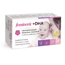 Feminovit plus DHA Salvum Lab - Kompleks witamin dla kobiet w ciąży i karmiących piersią - 30 kapsułek