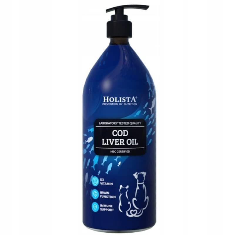 Tran z dorsza dla psa i kota Holista Cod Liver Oil - Dla mocnych kości i zwiększenia odporności