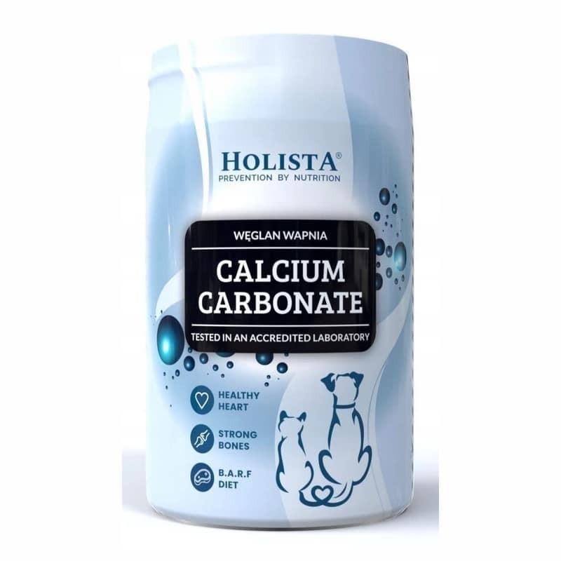 Węglan wapnia dla psa i kota Holista Calcium Carbonate - wsparcie mocnych kości i zdrowia pupila
