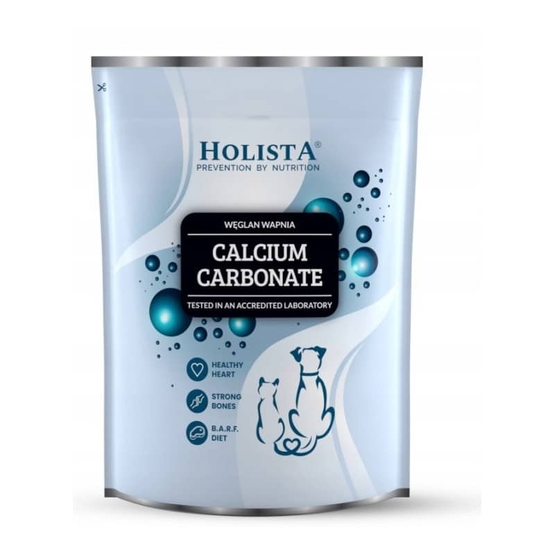 Węglan wapnia dla psa i kota Holista Calcium Carbonate - wsparcie mocnych kości i zdrowia pupila