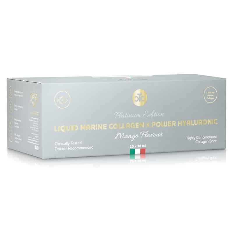 Płynny Kolagen Morski z Kwasem Hialuronowym o smaku Mango The Collagen Company – 10 x 30 ml