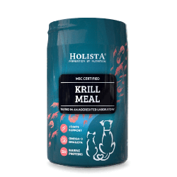 Mączka z kryla dla psa i kota Holista Krill Meal - wsparcie stawów, odporności i zdrowia organizmu - 100 g