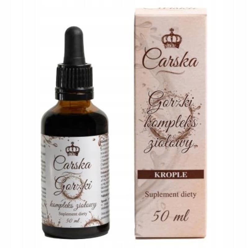 Gorzkie zioła na trawienie Carska Gorzki kompleks ziołowy - wsparcie pracy żołądka i jelit - 50 ml
