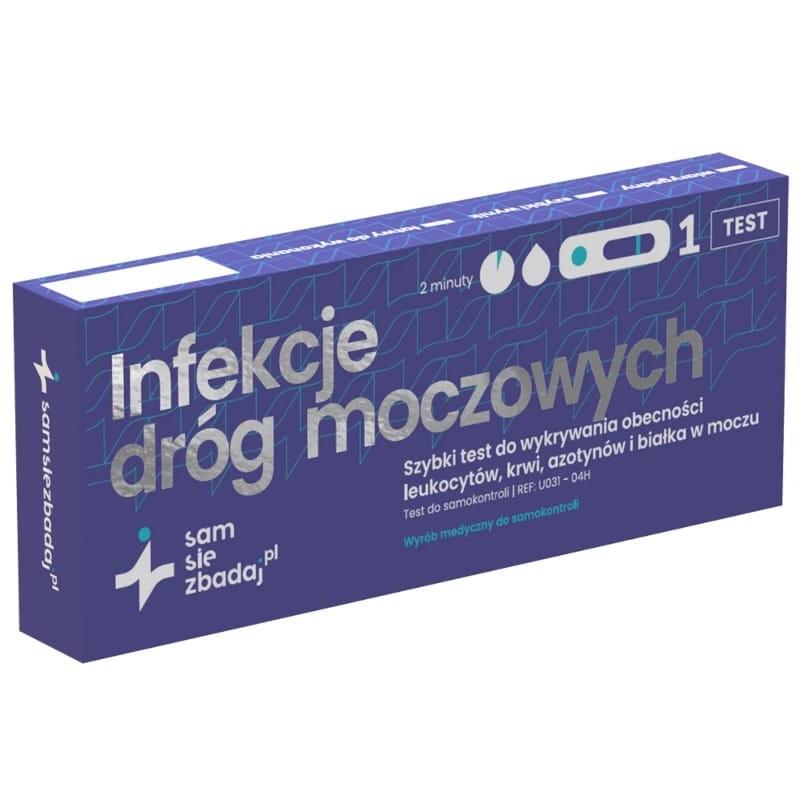 Domowy test na zakażenie układu moczowego Sam Się Zbadaj - Szybka diagnostyka infekcji dróg moczowych w domu
