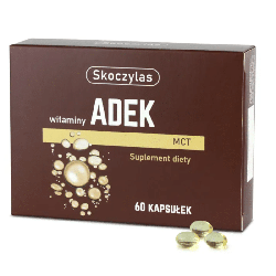 Witaminy ADEK MCT Skoczylas - Kompleks witamin A, D, E i K w wygodnych kapsułkach miękkich - 60 kapsułek
