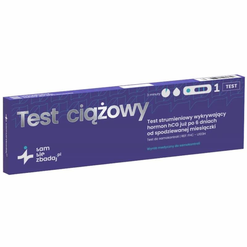Test ciążowy strumieniowy Sam Się Zbadaj - Szybkie i wygodne wykrywanie ciąży w domowych warunkach