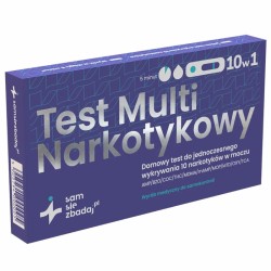 Test narkotykowy 10 w 1 z moczu Sam Się Zbadaj - Kompleksowe badanie na obecność 10 substancji psychoaktywnych
