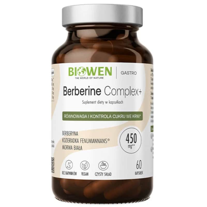 Berberine Complex + Biowen - Z kozieradką i morwą białą dla kontroli cukru - 60 kapsułek