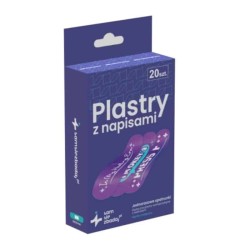 Plastry z napisami 20 sztuk Sam Się Zbadaj - Wygodna ochrona ran z odrobiną humoru i stylu