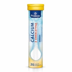 Salvum Protego Calcium z kwercetyną - wapń w tabletkach musujących dla dorosłych - 20 tabletek