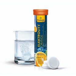 Salvum Protego Elektrolity Orange - Codzienne wsparcie nawodnienia - 20 tabletek musujących