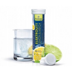 Elektrolity musujące Salvum Protego Elektrolity Lemon&Mint+ - Pomoc w nawodnieniu organizmu - 20 tabletek
