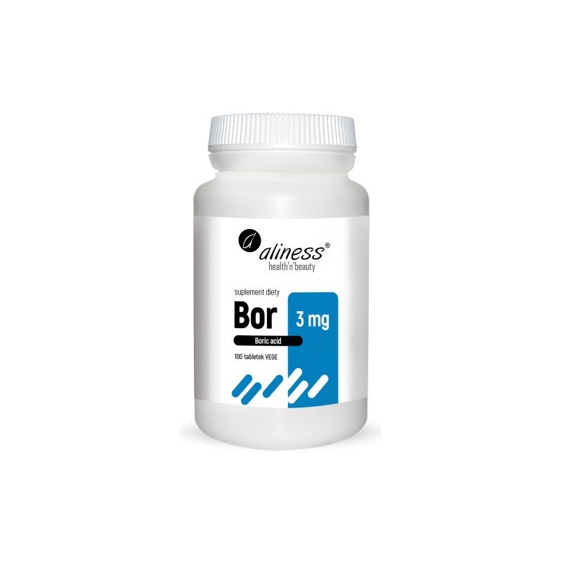 Bor 3 mg Aliness - Kwas borowy - 100 tabletek - Panda
