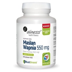 Maślan wapnia 550 mg Aliness - Bez dodatku sodu - 100 tabletek