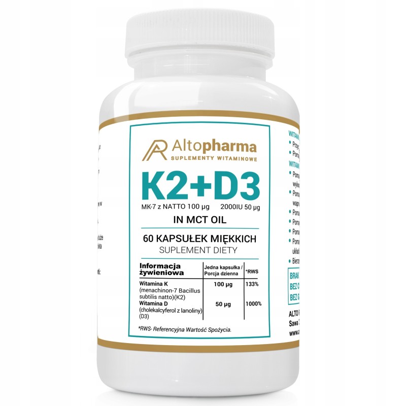 Witamina K2 MK-7 Alto Pharma - 120 tabletek - Panda