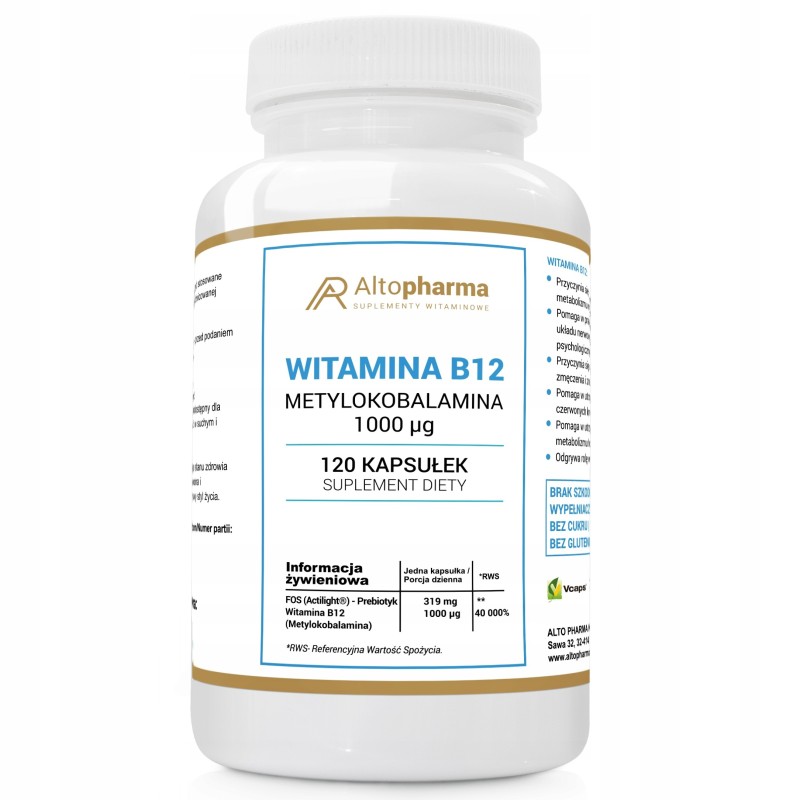 Witamina B 12 Metylokobalamina 1000µg Alto Pharma - Panda