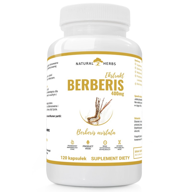Berberis Ekstrakt 400mg Alto Pharma - 120 kapsułek - Panda