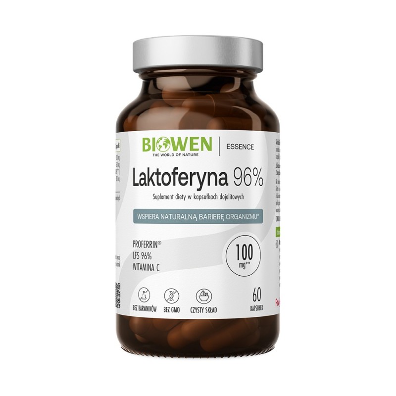 Laktoferyna 96% Biowen - Wspiera naturalną barierę organizmu - 60 kapsułek