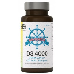 Witamina D3 4000 ADEK Navigator - Pomaga w utrzymaniu zdrowych kości, wspomaga odporność