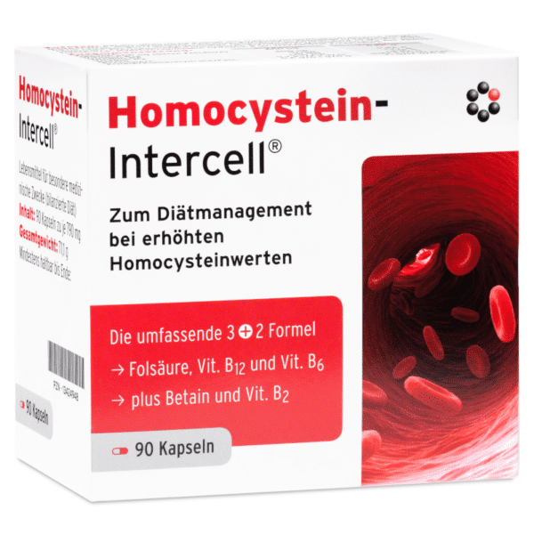 Homocystein intercell Mitopharma - Wsparcie prawidłowego poziomu homocysteiny - 90 kapsułek