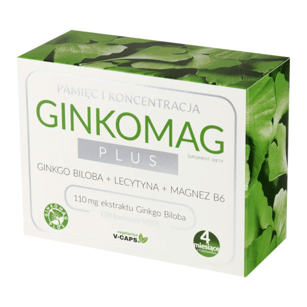 Ginkomag Plus Xenico Pharma - Wsparcie mózgu - 120 kapsułek