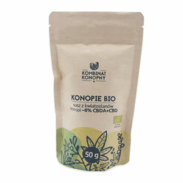Konopie BIO Kombinat Konopny - Susz z kwiatostanów konopi 8% - 50 g