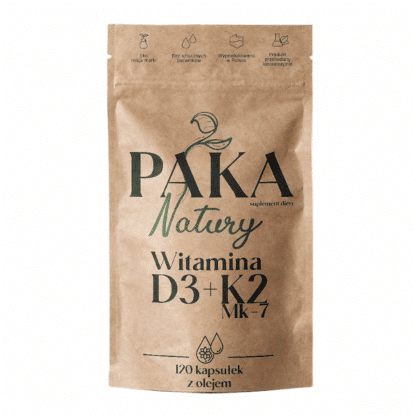 Witamina D3 K2 mk7 Paka Natury - 120 kapsułek miękkich