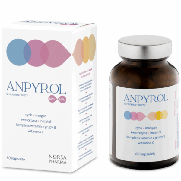Anpyrol KPU HPU Norsa Pharma - 14 składników aktywnych dla wsparcia organizmu - 60 kaps.