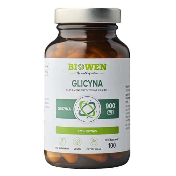Glicyna 900mg Biowen - Budulec kolagenu - 100 kapsułek