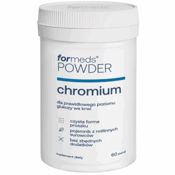 Powder chromium Formeds - Utrzymanie właściwego poziomu glukozy we krwi - 60 porcji