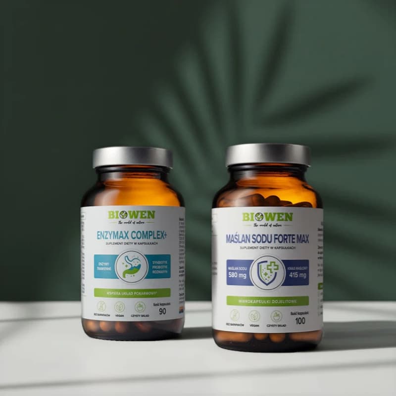 Zestaw na układ pokarmowy Biowen - Enzymax Complex i Maślan Sodu Forte Max - obrazek 2