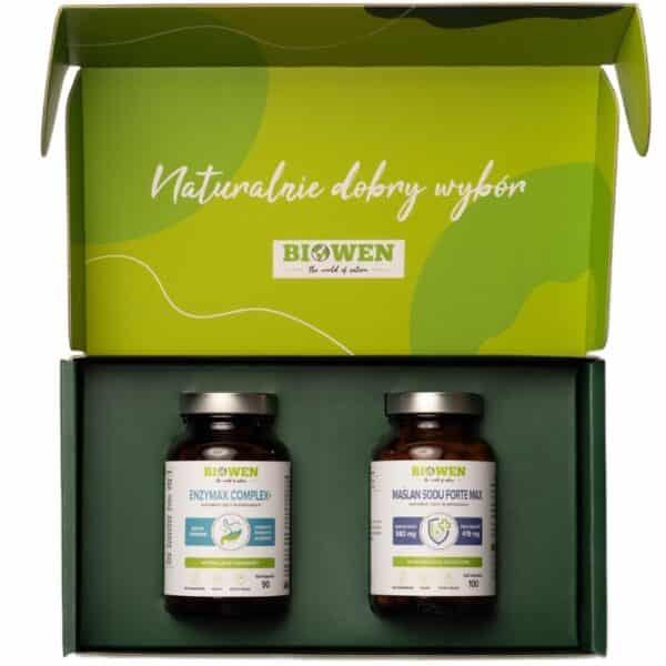 Zestaw na układ pokarmowy Biowen - Enzymax Complex i Maślan Sodu Forte Max